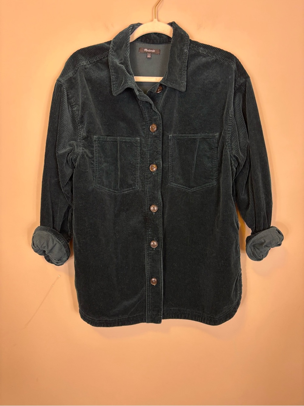 Madewell Forest Green Corduroy Button-Front Jacket Women’s Medium